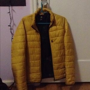 Yellow puffy coat
